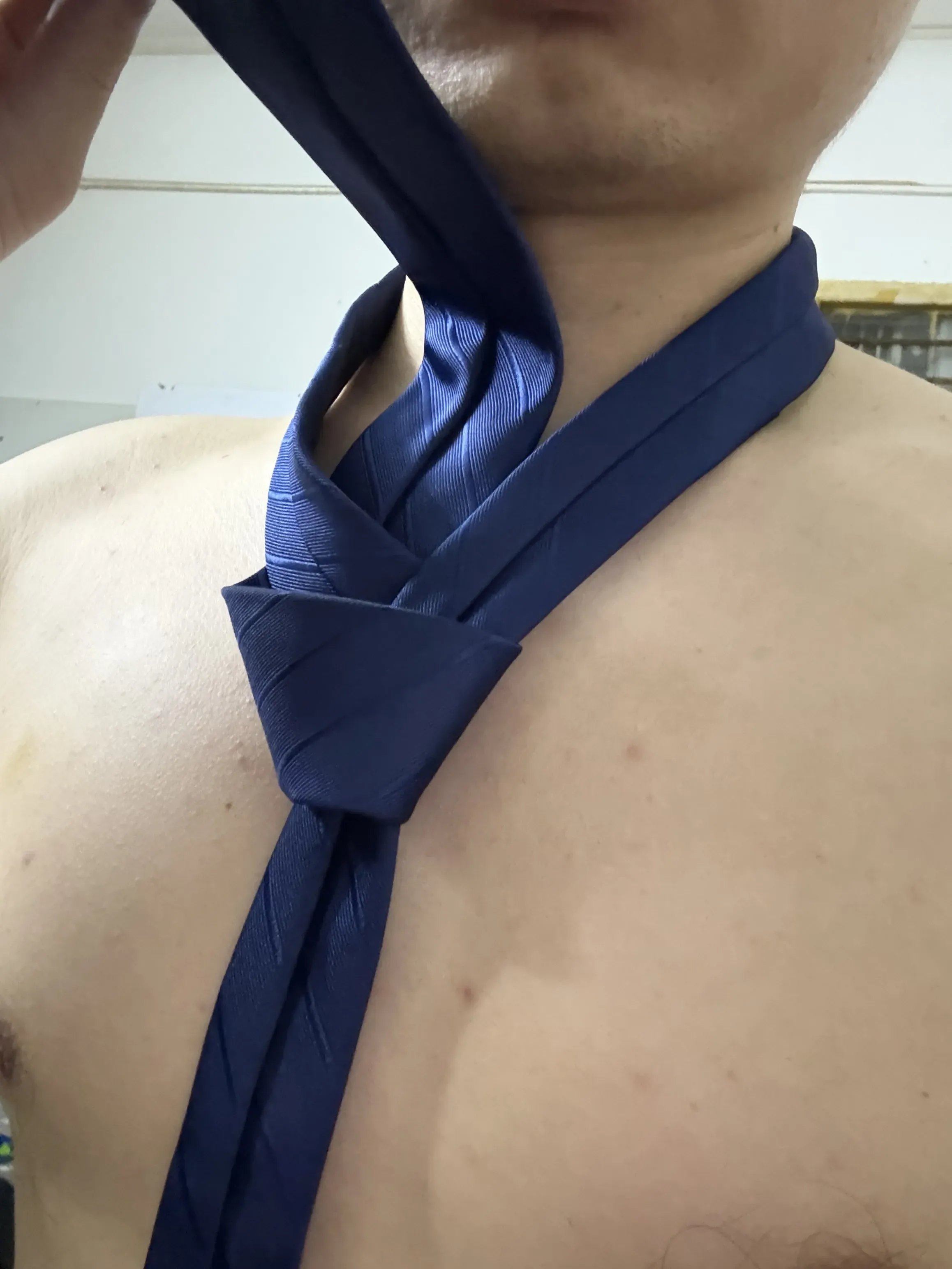Simple Knot Step 4 - Pull Through the Front Knot