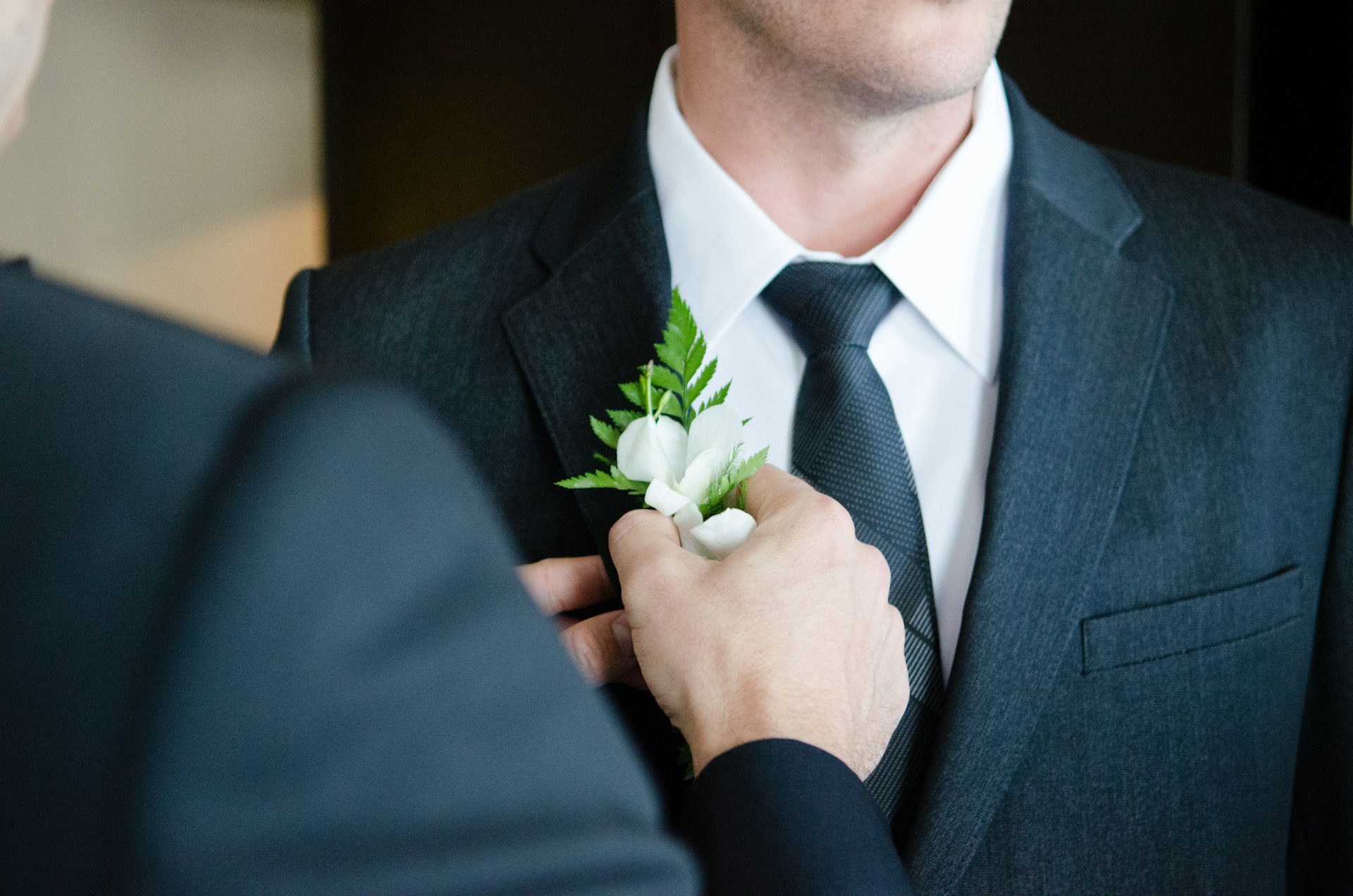 Formal event - flower on lapel